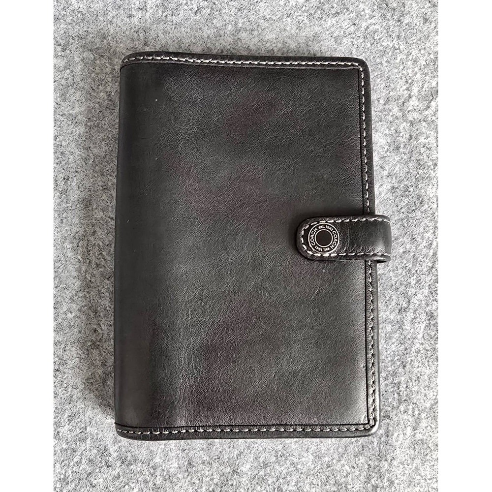 Vintage Coach Agenda Planner Passport Holder Address Book in black VGUC